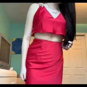 Long red prom/hoco dress